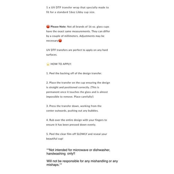 1 Piece Kitty UV DTF Cup Wrap, Transfer Stickers for Glass & More!! - Picture 3 of 3